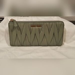 Miu Miu Matelassé Long Wallet
